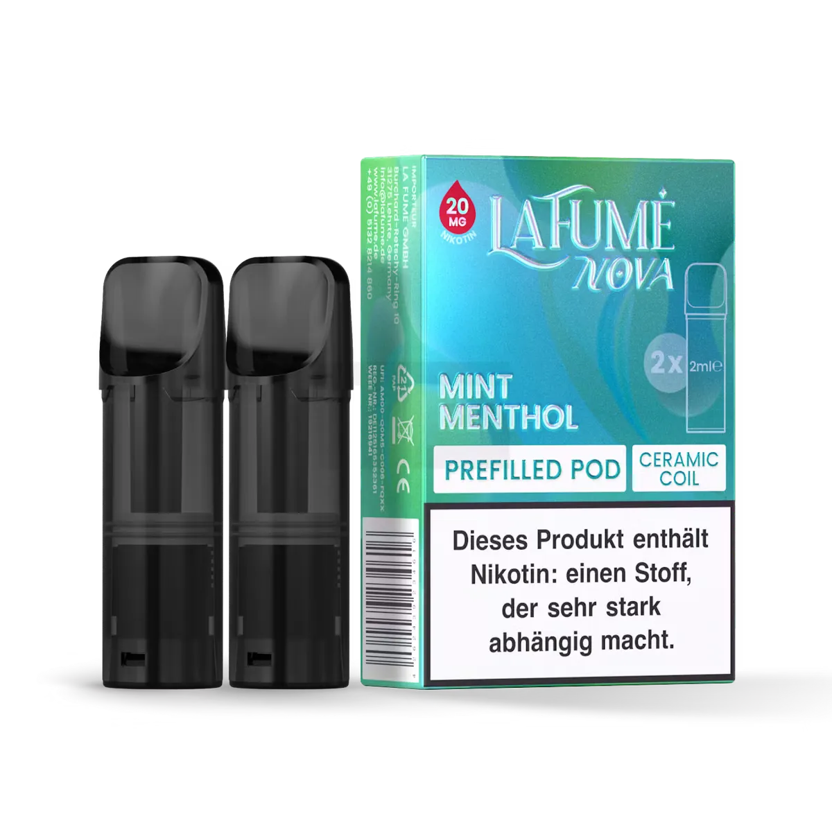 La Fume Nova – Prefilled Pods – 20mg – Mint Menthol