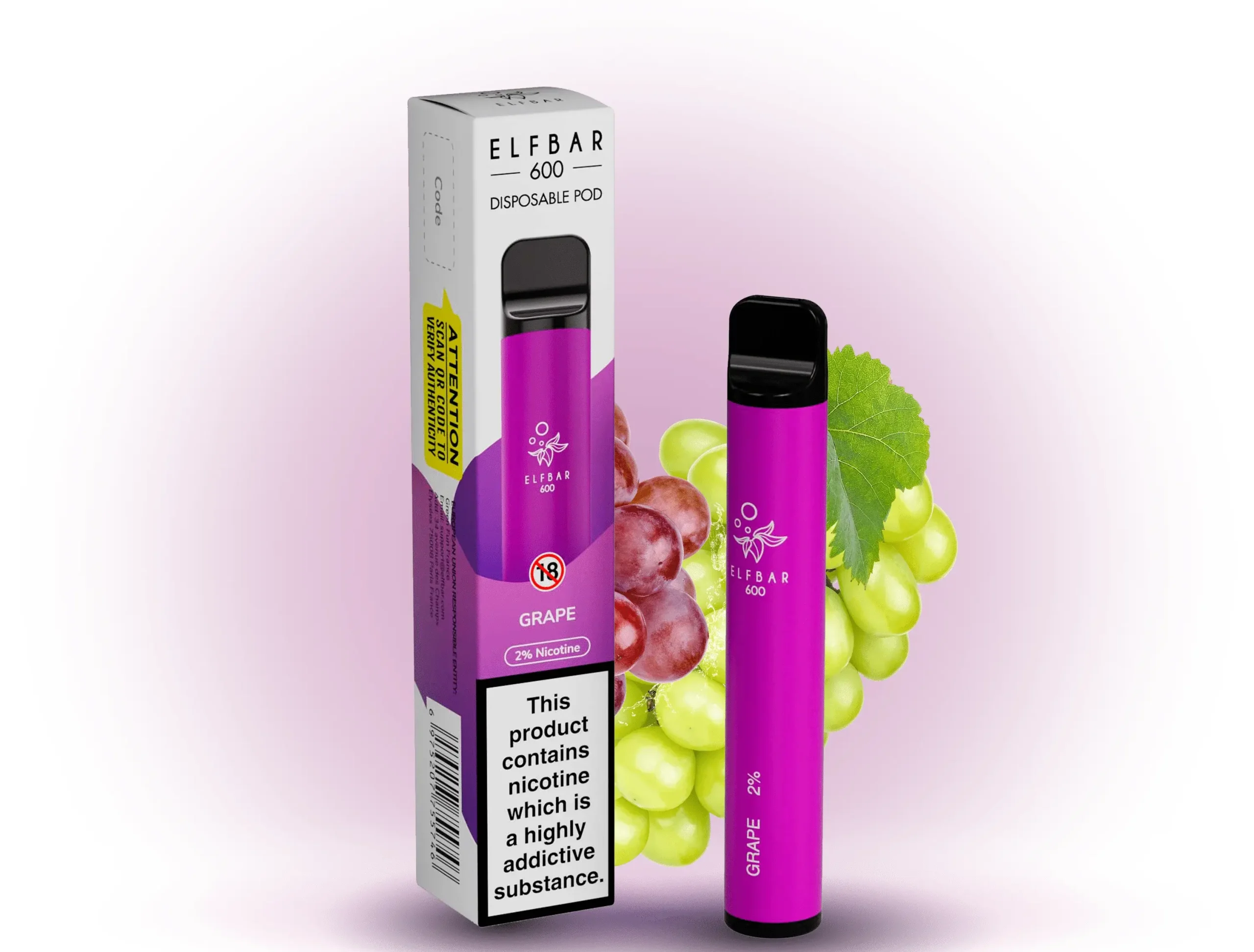 Elfbar 600 Grape 20mg – Bild 2