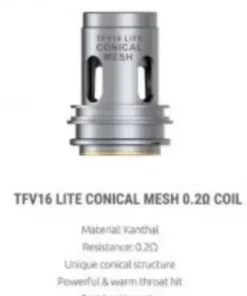 Smok TFV16 Lite Conical Mesh Coils 0.2 Ohm 3er Pack