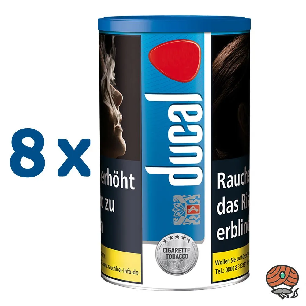 8x Ducal Blue / Blau Feinschnitt Zigarettentabak Dose à 168g – Bild 2