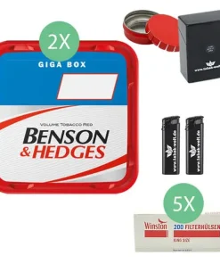Benson und Hedges 2 x Giga Box Red mit 1000 King Size Hülsen