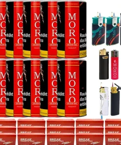 Moro Rot Feinschnitttabak 10 x Dose mit 3000 Hülsen