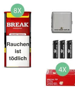 Alternative view of Break Volumentabak Original XXL 8 x Dose mit 1000 Gizeh Extra Size Hülsen