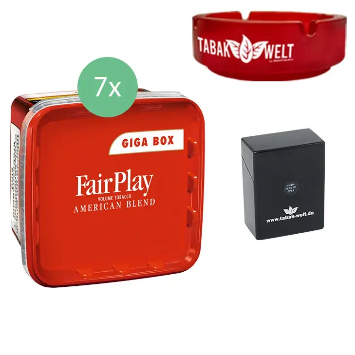 Fair Play Volumentabak 7 x Giga Box mit Aschenbecher – Bild 2