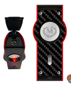 Alternative view of Myon Sensor Zigarren-Feuerzeug mit 4-strahliger Jet-Flamme, Racing Edition ROT mit Bohrer