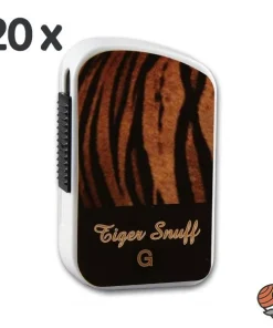 Alternative view of 20 x Bernard Tiger Snuff G 10g Dose Schnupfpulver, tabakfrei, nikotinfrei mit Guaranaaroma
