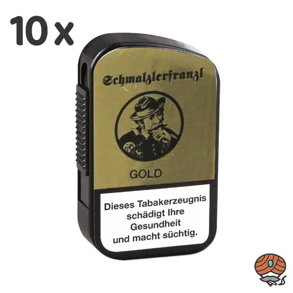 10 x Bernard Schmalzlerfranzl Gold 10g Dose Schnupftabak