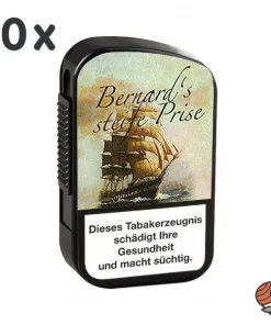 10 x Bernard’s steife Prise Snuff 10g Dose Schnupftabak
