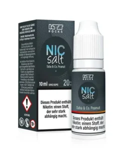 Liquids:  Peanut Tabak – KTS Taba & Co 10ml 20mg NicSalt Liquid by KTS