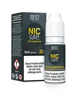 Liquids:  Black Biscuit – KTS Line 10ml 20mg NicSalt Liquid by KTS