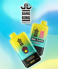 Bang King 50000 50k Puffs 2% 3% 5% Nikotin Doppelgeschmack LCD-Display Einweg-Vape