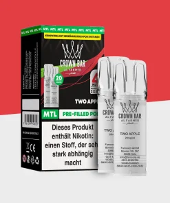 Al Fakher Crown Bar 600 – Two Apple – MTL – Pod (2er Pack)