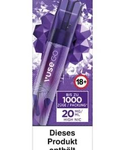 Alternative view of Einweg eZigarette Vuse GO Grape Ice 20mg bis zu 1000 Puffs