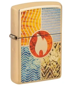 Alternative view of ZIPPO messing poliert Elements of Earth 60006776