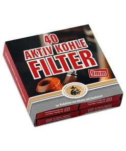 Alternative view of Pfeifenfilter Ermuri Aktivkohle 9 mm 1 Schachtel à 40 Filter