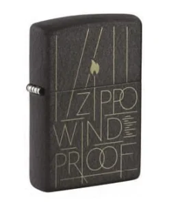 ZIPPO black crackle Line Art Zippo Design 60007186