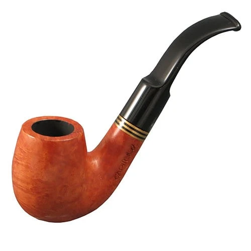 Pfeife Capitello Corallo de Luxe aus Bruyèreholz glatt Acryl in orangebraun schwarz – Bild 2