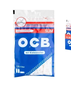 Alternative view of OCB Drehfilter Slim mit Klebestreifen 6mm, Beutel á 120 Filter
