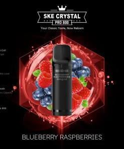 SKE Crystal Pro 800 – Blueberry Raspberries – 20mg Nikotingehalt