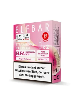 Elfbar – Elfa Pods – Strawberry Ice Cream – 2x 2ml – 20mg/ml