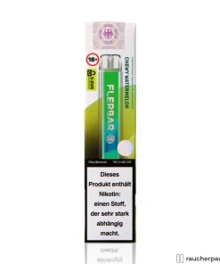 Flerbar Einweg Vape | Chewy Watermelon | 600 Züge | 20 mg/ml Nikotin | Kaugummi & Wassermelone