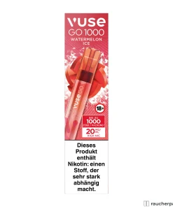 Vuse GO 1000 E-Shisha | Watermelon Ice | 20 mg Nikotin | 1000 Züge | Einweg E-Zigarette