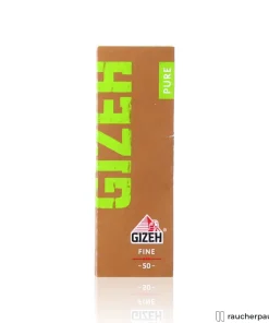 Gizeh Fine PURE Blättchen | 50 Blatt | Ungebleichtes Hanfpapier | Extra dünn & langsam abbrennend