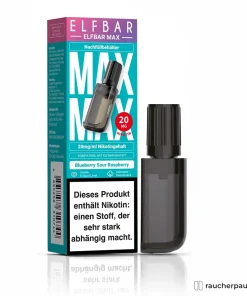 Alternative view of Elfbar MAX Blueberry Sour Raspberry Pod | 10ml Nikotinsalz | 3000 Züge | Intensiver Fruchtgeschmack