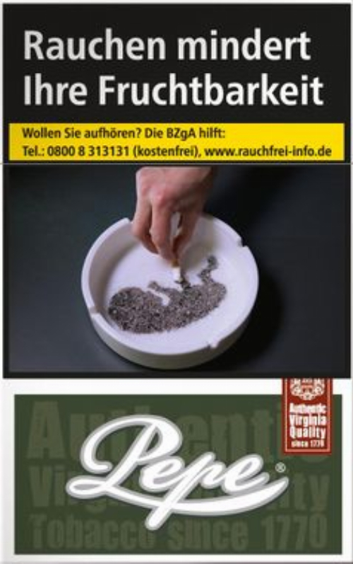 Pepe Zigaretten Dark Green ohne Zusätze (1×20)